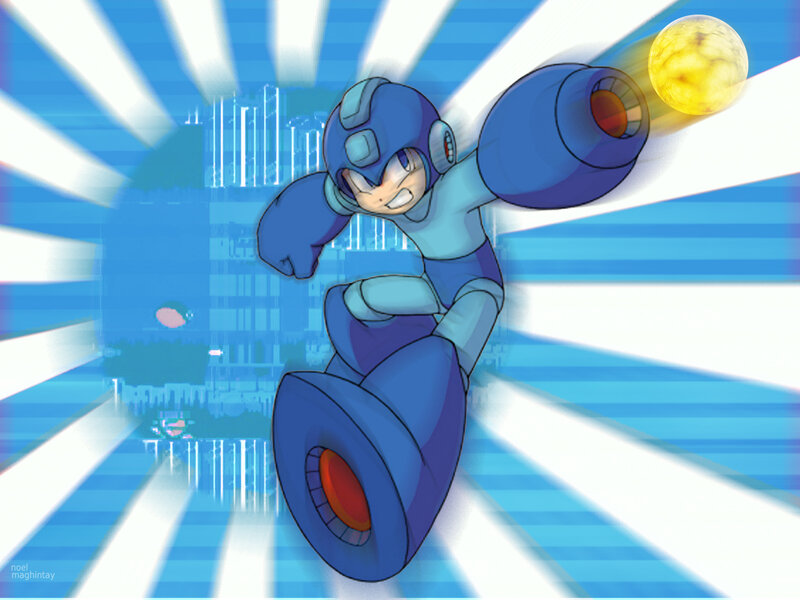 Mega Man in action