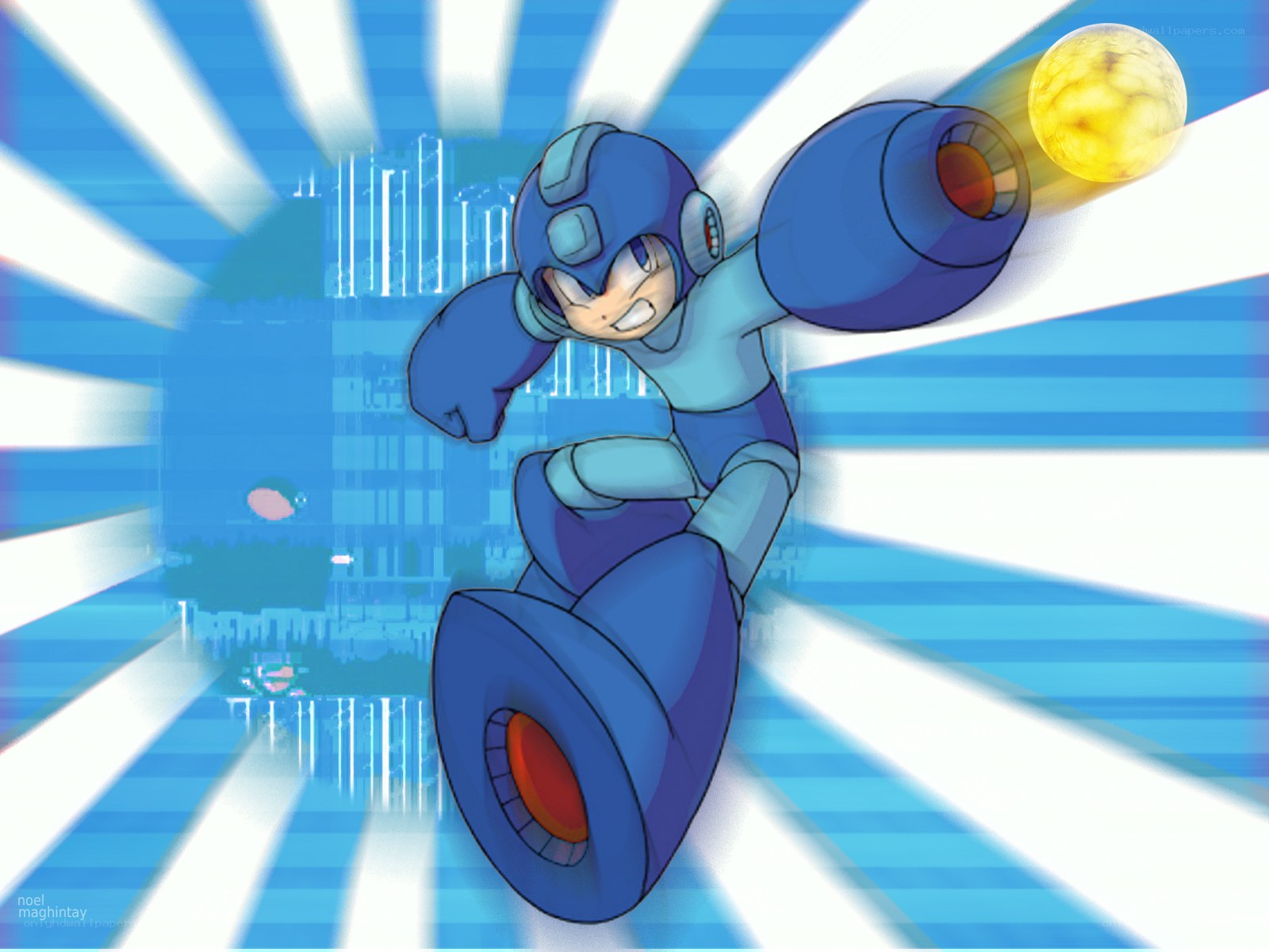 Mega Man in action