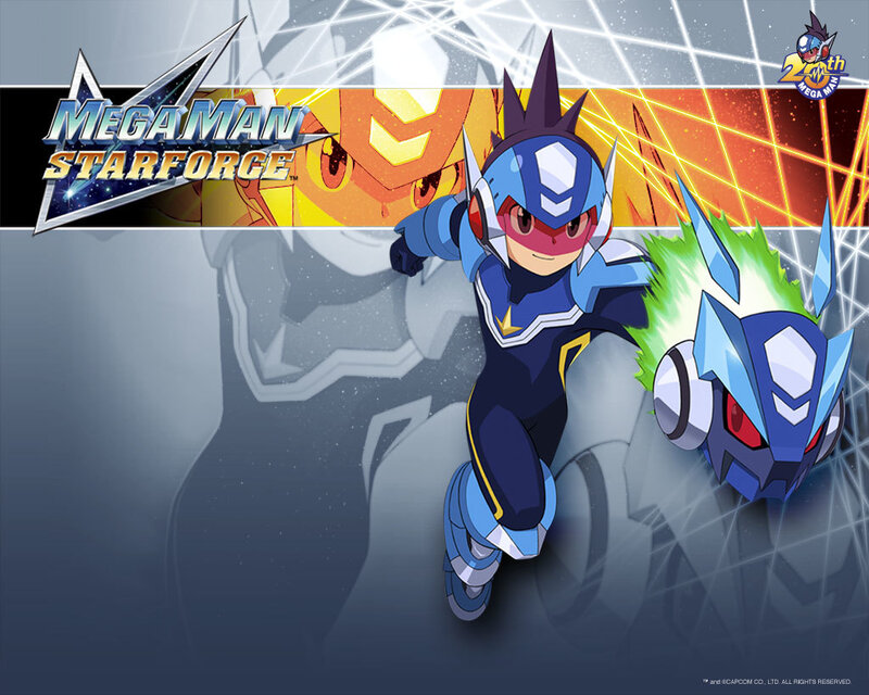 Mega Man in Action — Blue, Dynamic, Anime