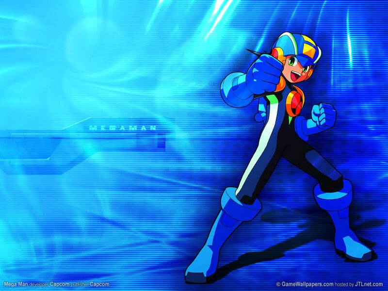 Mega Man in action pose