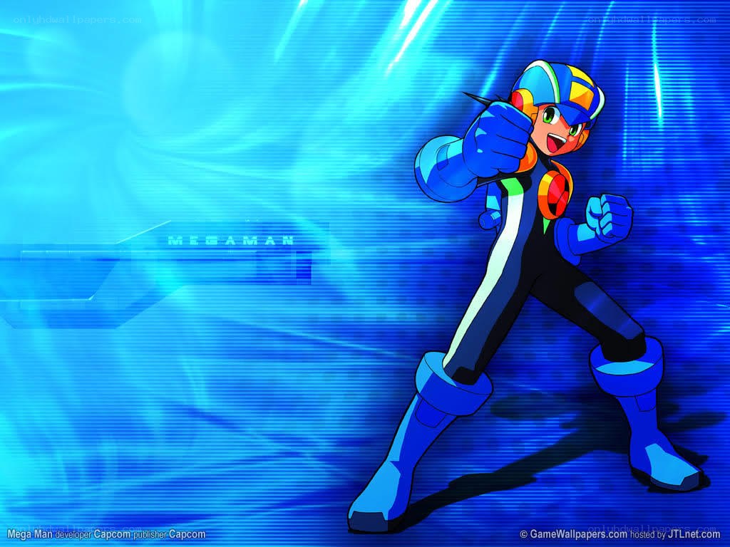 Mega Man in action pose