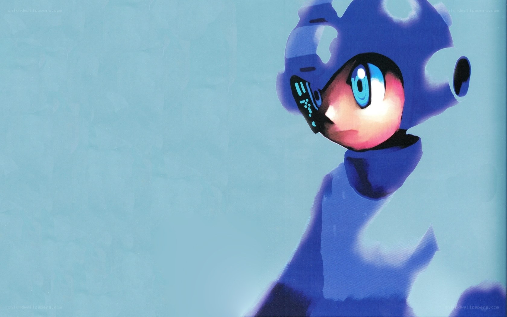Mega Man in blue armor