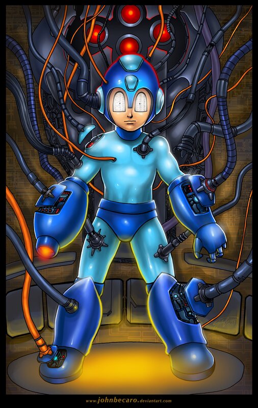 Mega Man in Lab