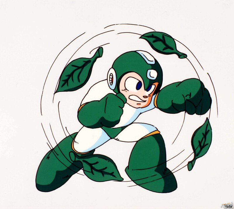 Mega Man in leaf power-up