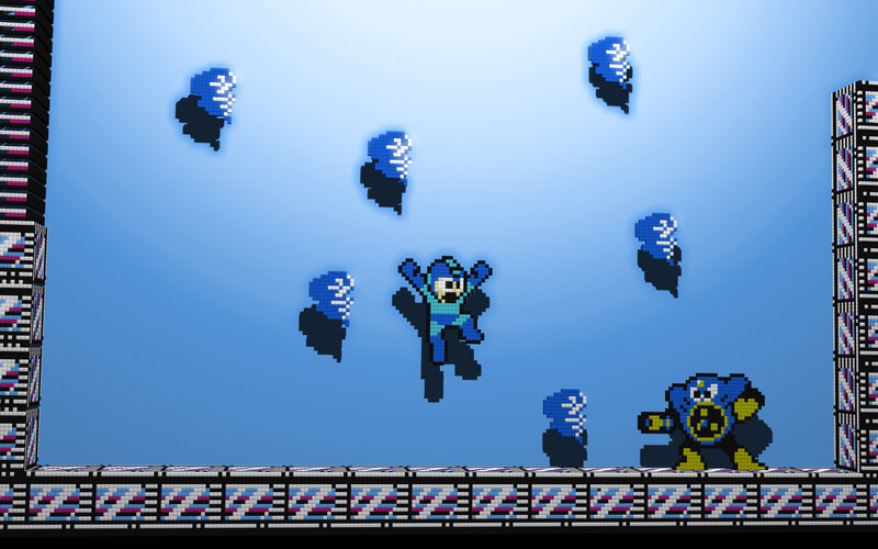 Mega Man in pixel art
