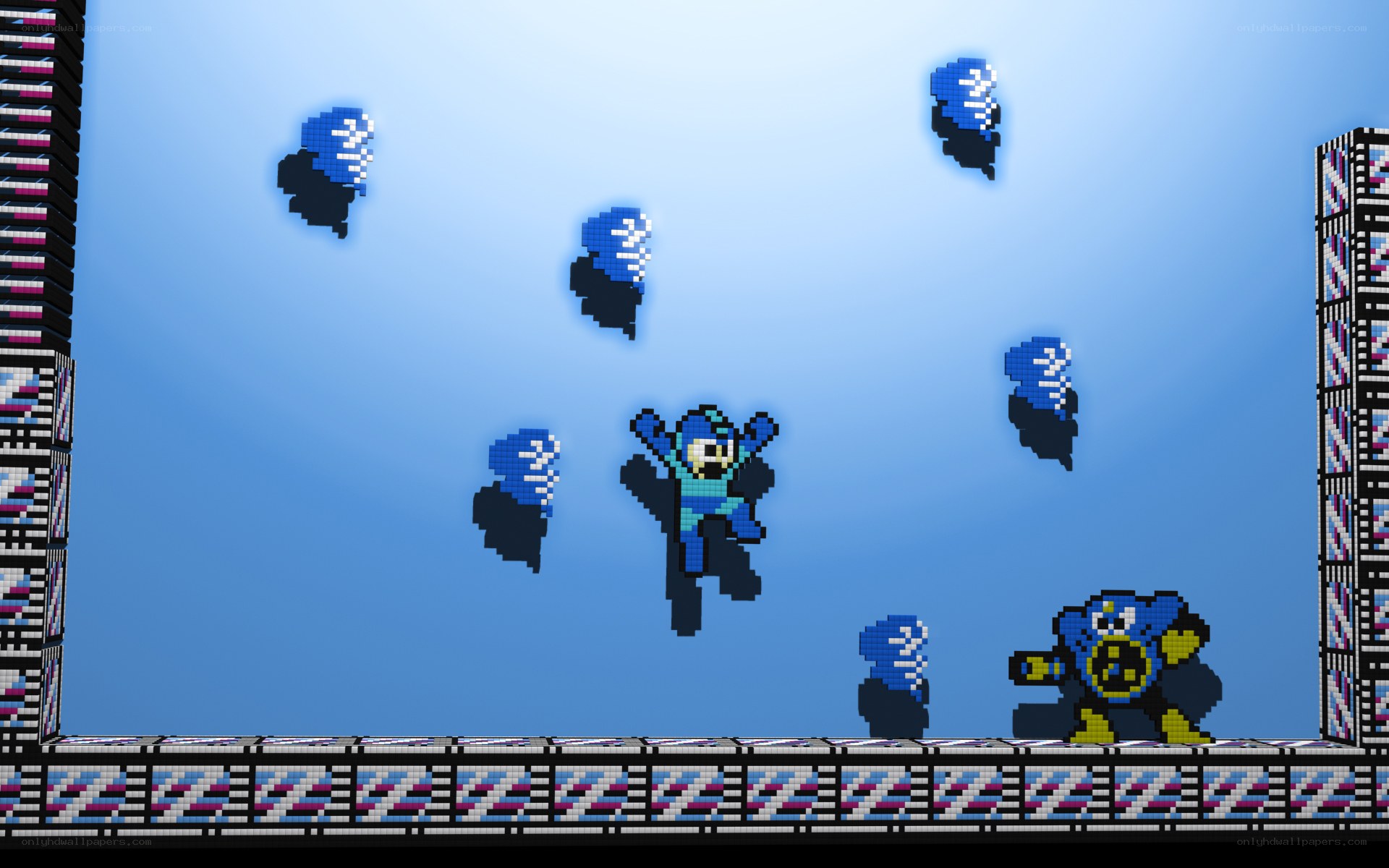 Mega Man in pixel art