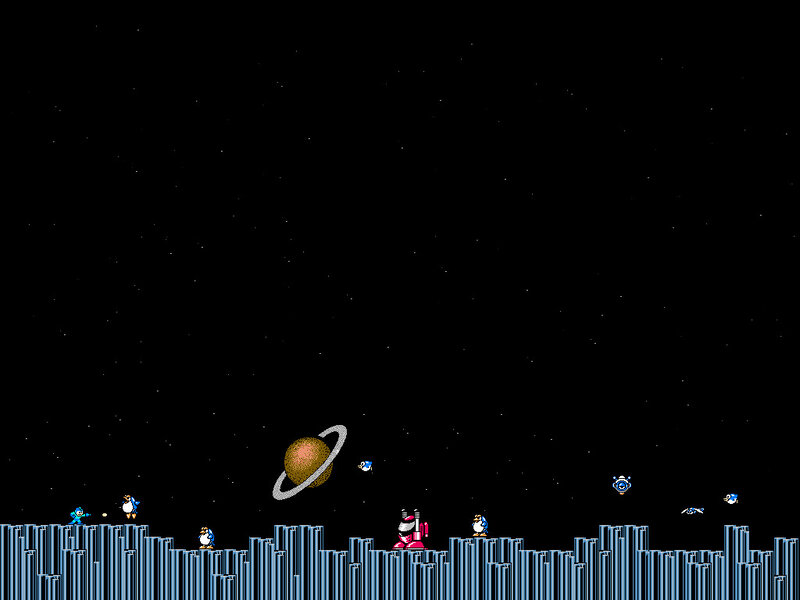 Mega Man in space