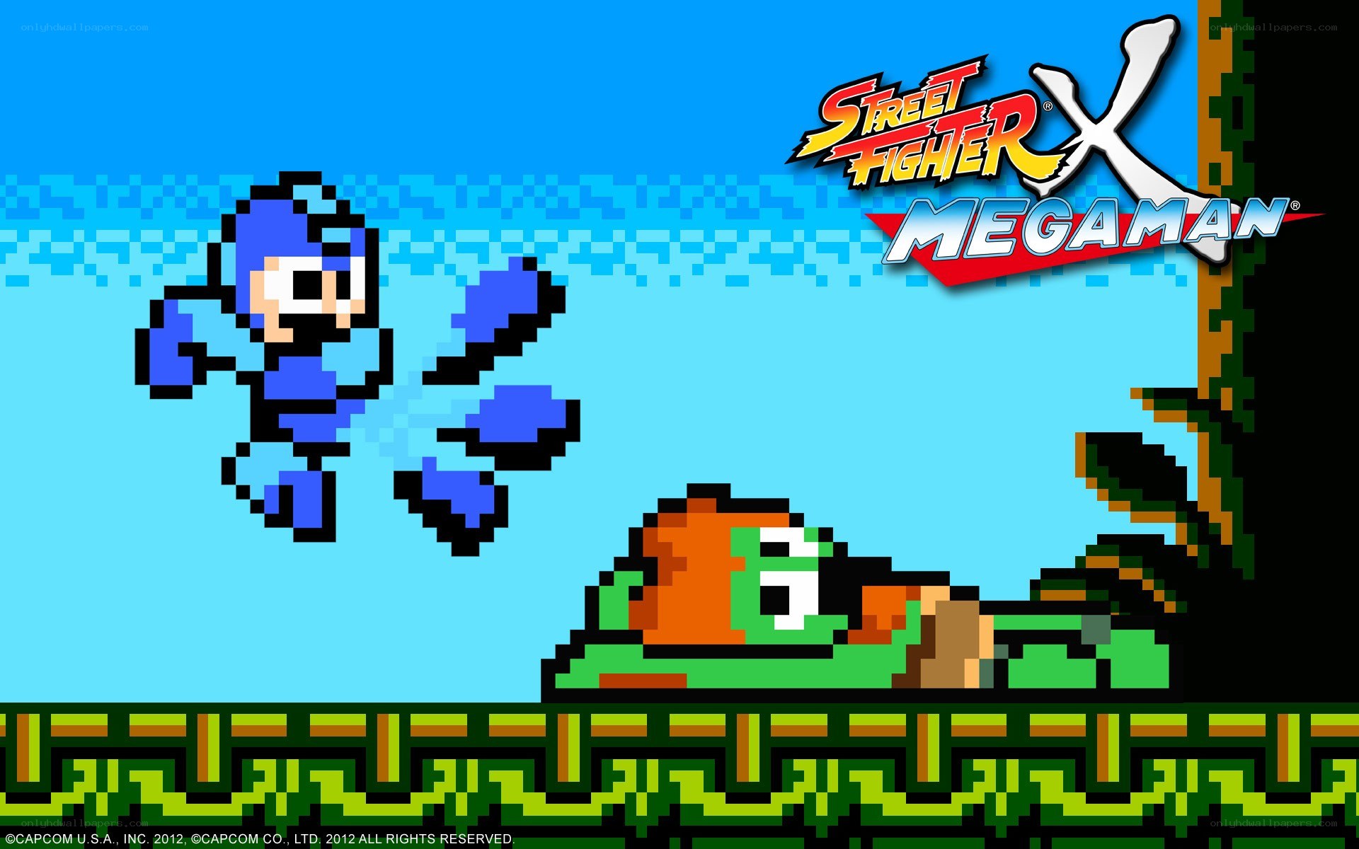 Mega Man in Street Fighter X