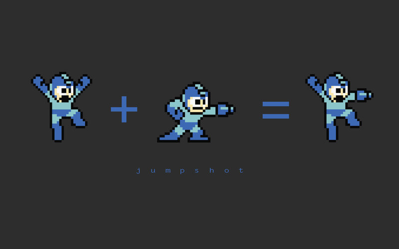 Mega Man jump shot
