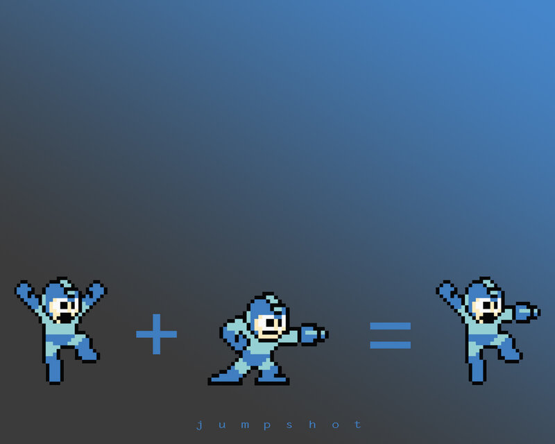 Mega Man jump shot
