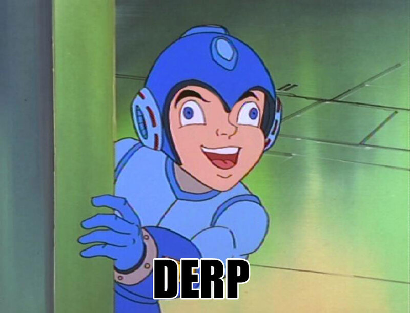 Mega Man peeking