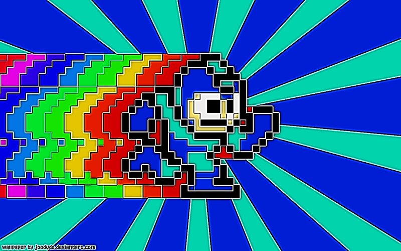 Mega Man pixel art wallpaper