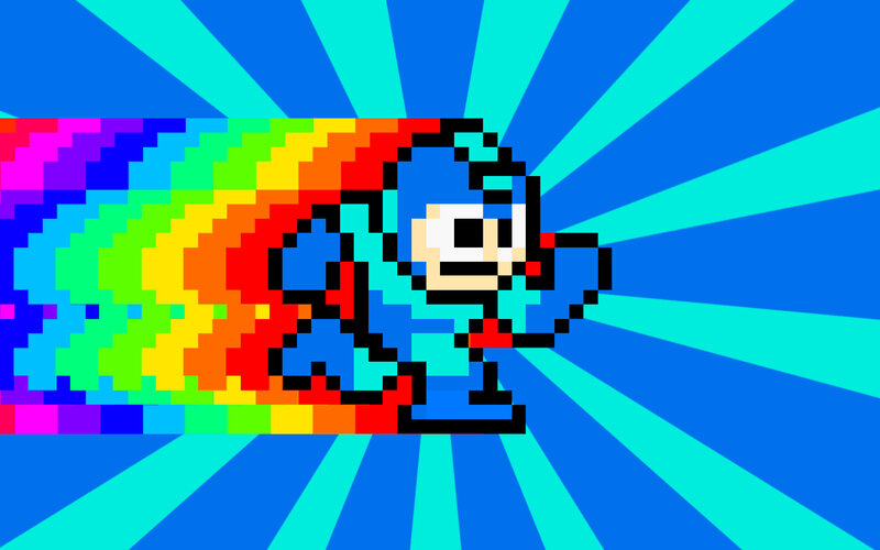 Mega Man rainbow trail