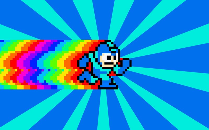 Mega Man rainbow trail
