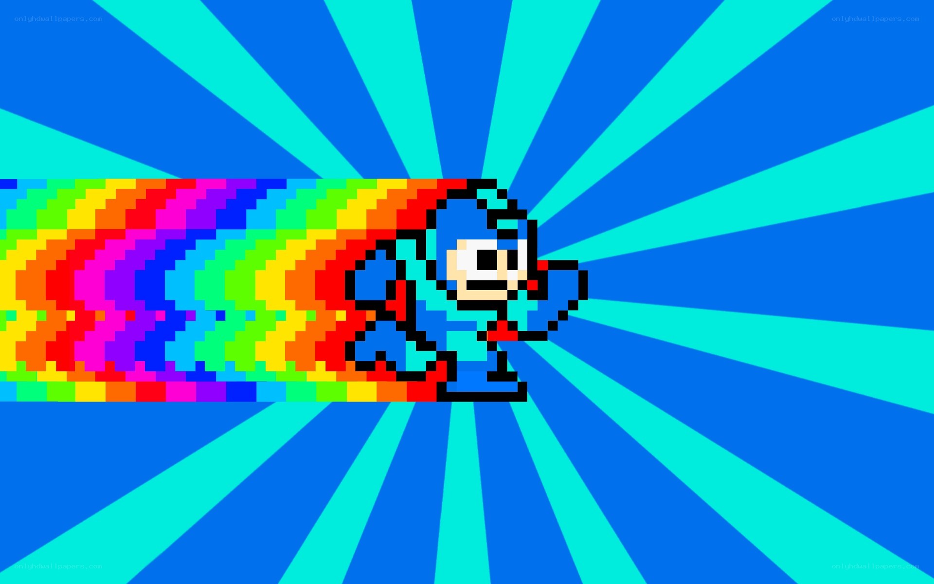 Mega Man rainbow trail