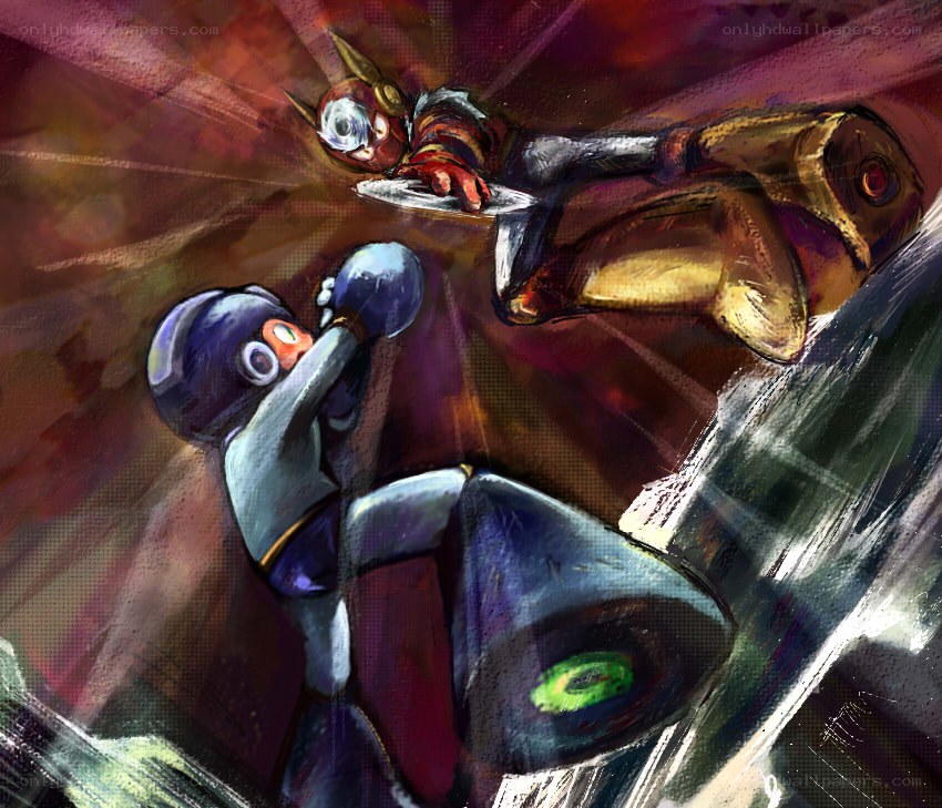 Mega Man vs. Proto Man battle