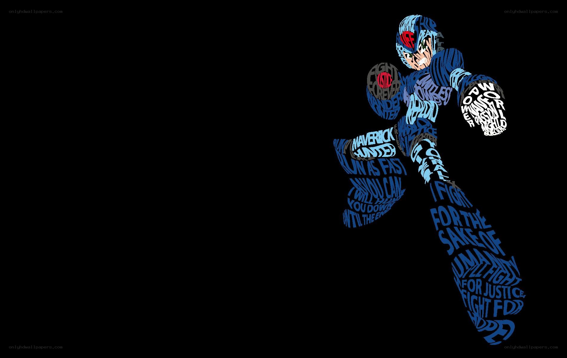 Mega Man word art illustration