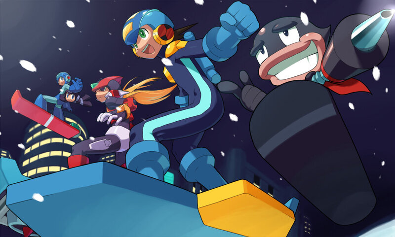 Mega Man X and friends in action