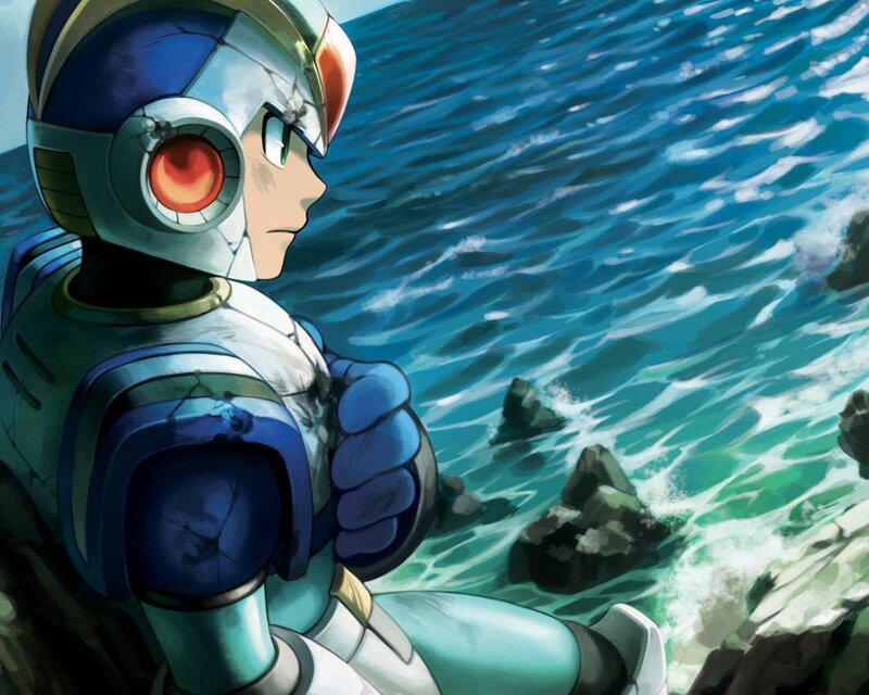 Mega Man X by the sea