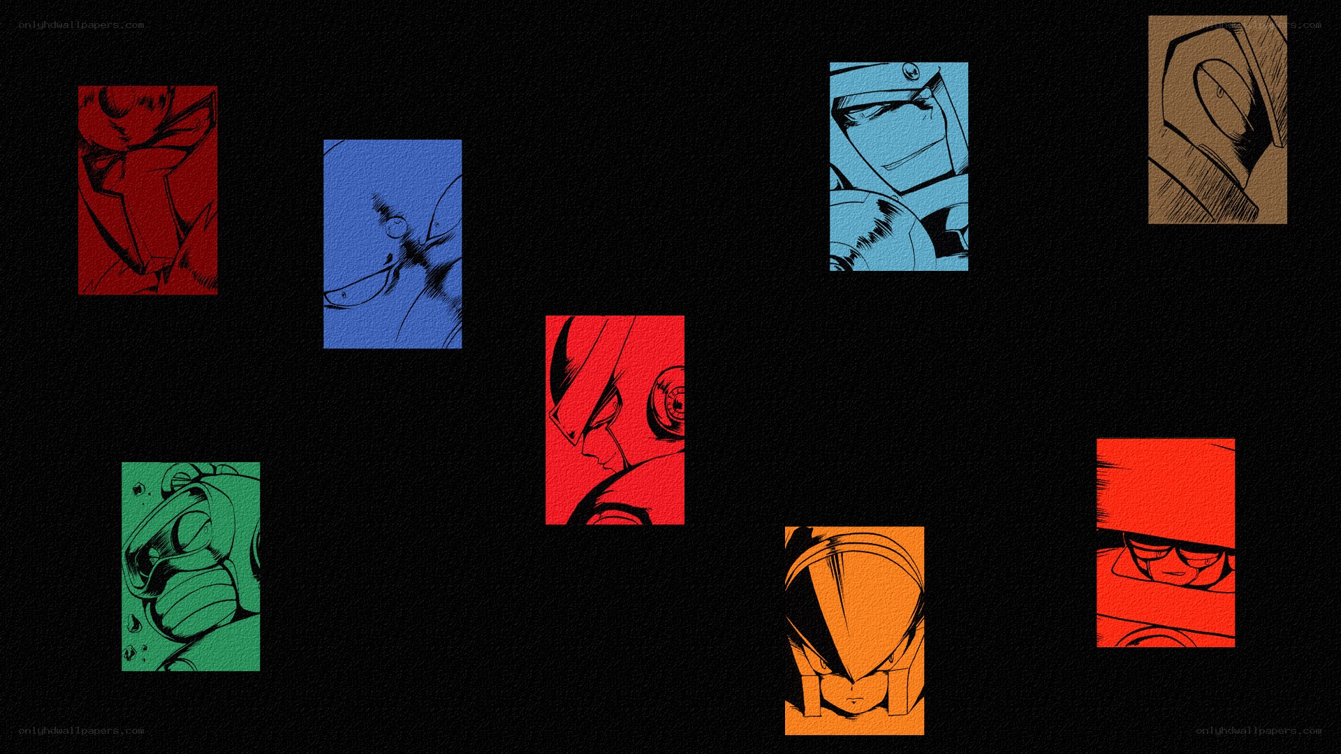 Mega Man X character collage