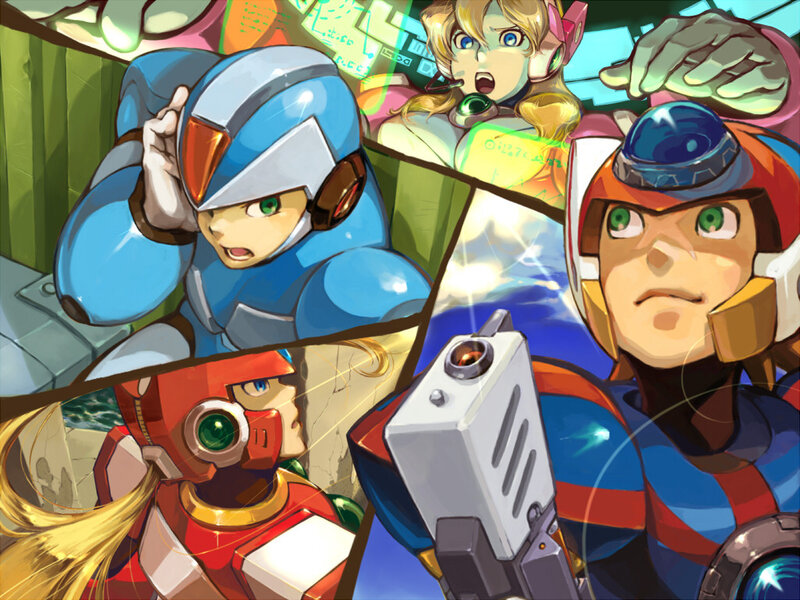 Mega Man X characters collage
