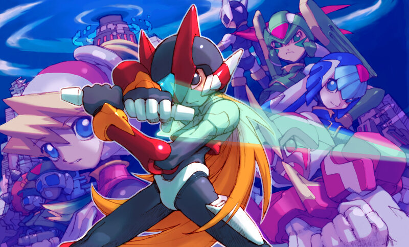 Mega Man X characters in action