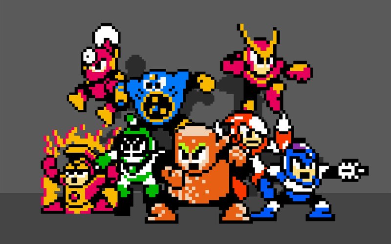 Mega Man X characters pixel art