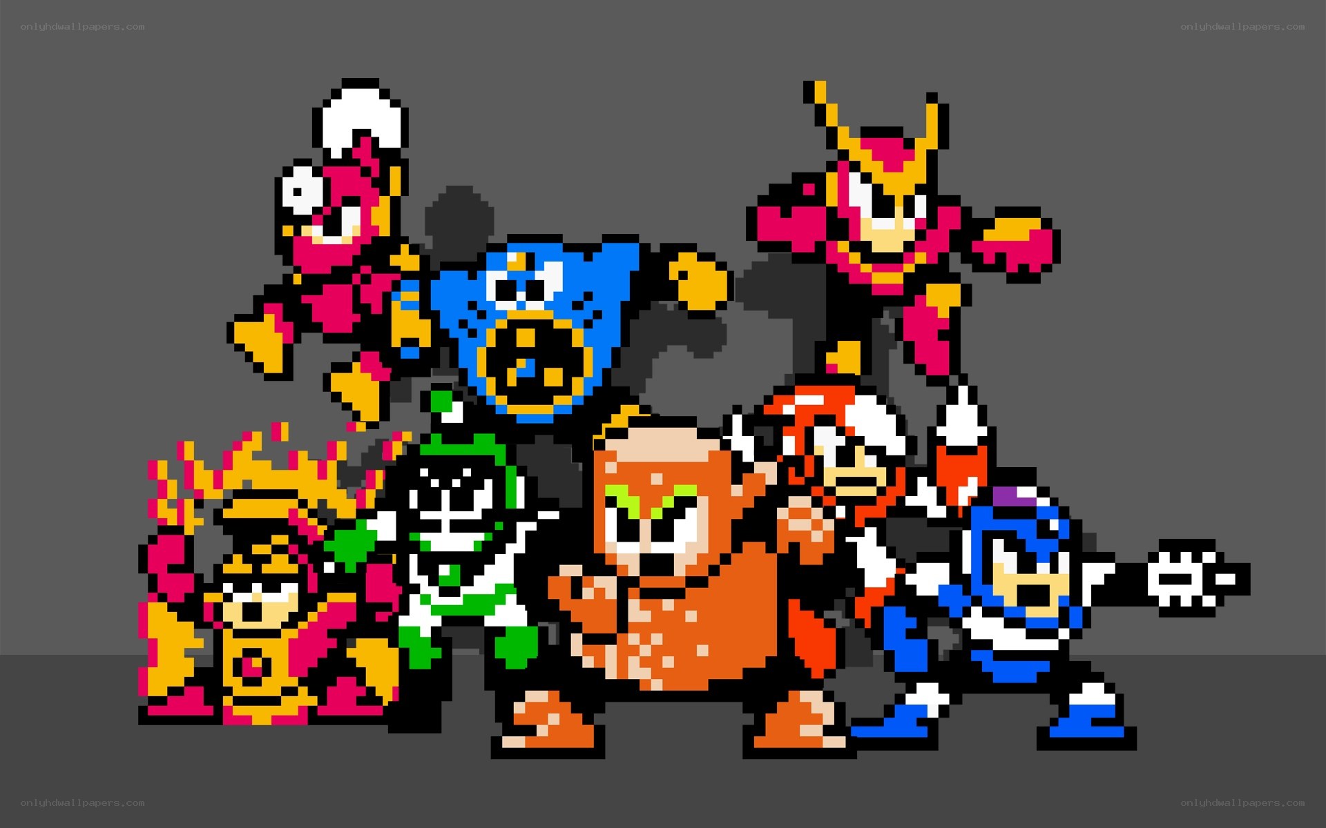 Mega Man X characters pixel art