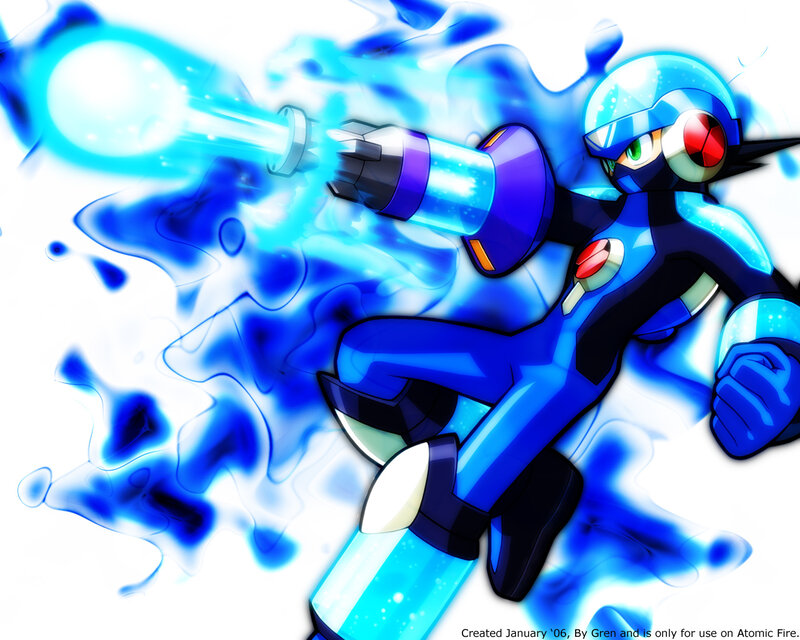 Mega Man X firing weapon