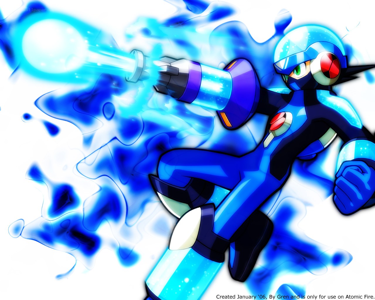 Mega Man X firing weapon