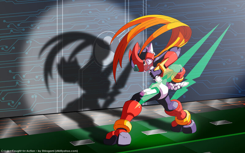 Mega Man X in action