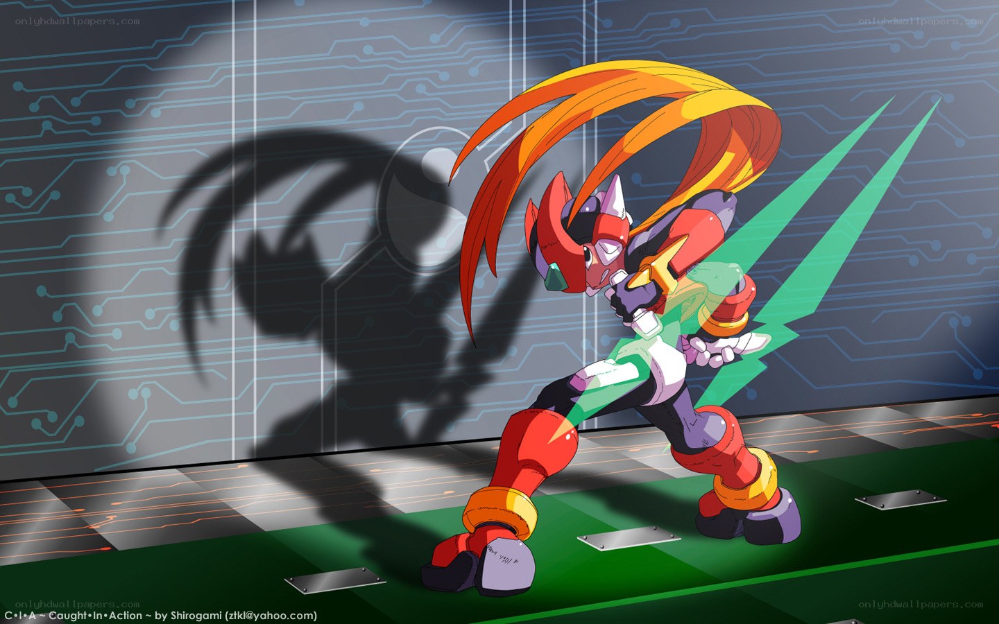Mega Man X in action