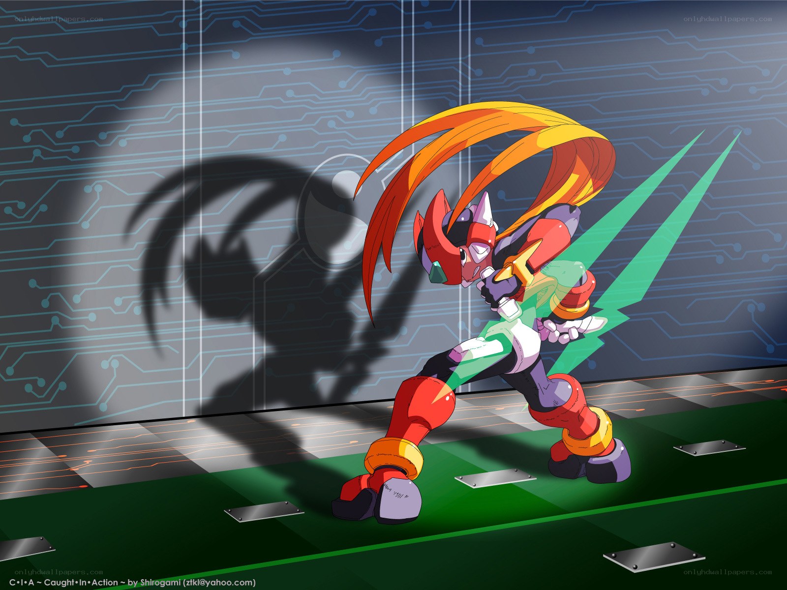 Mega Man X in action