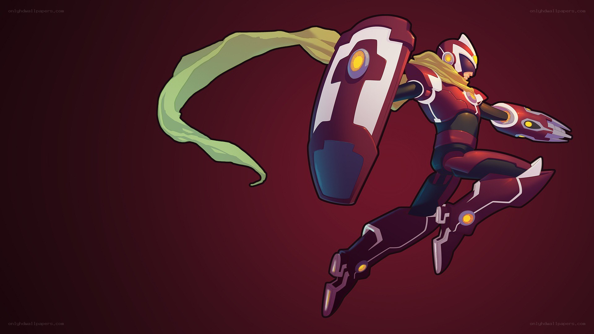 Mega Man X in flight