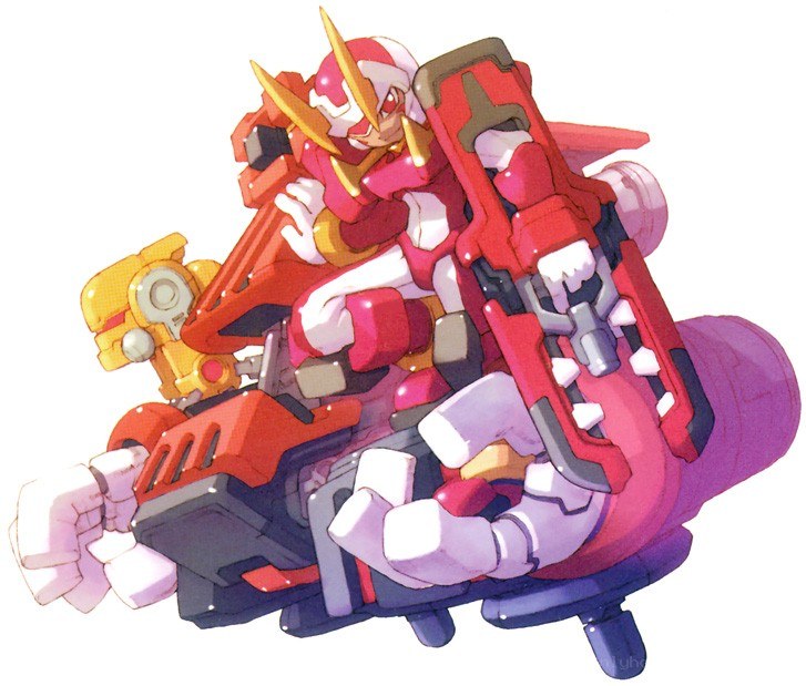 Mega Man X riding a mech