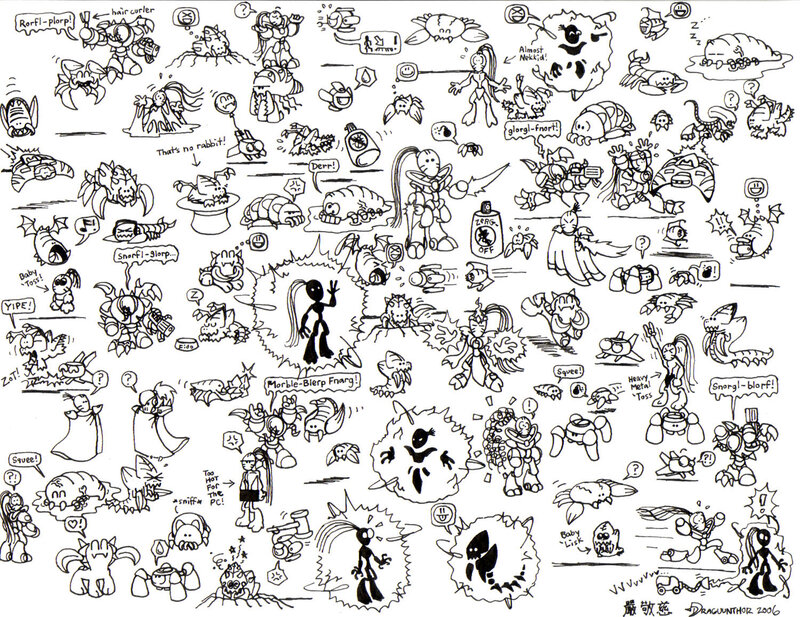 Mega Man Zero character doodles