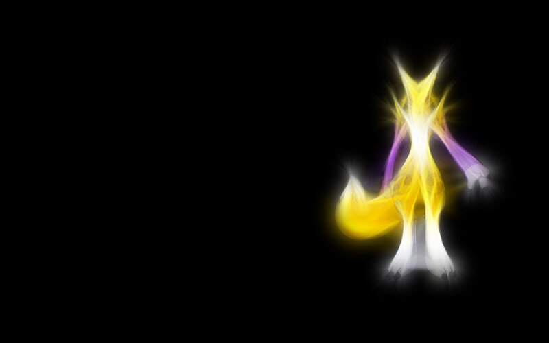 Mega Mewtwo glowing figure