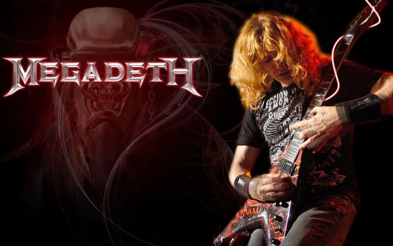 Megadeth band member playing guitar
