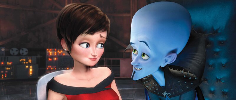 Megamind and Roxanne in a scene