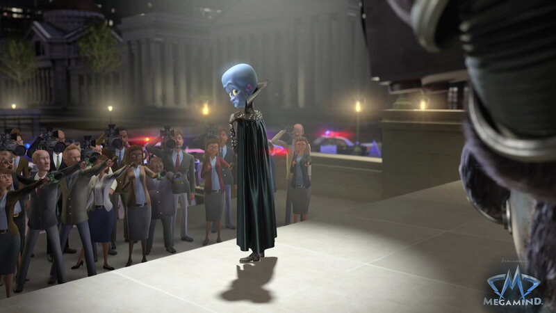 Megamind confronts reporters