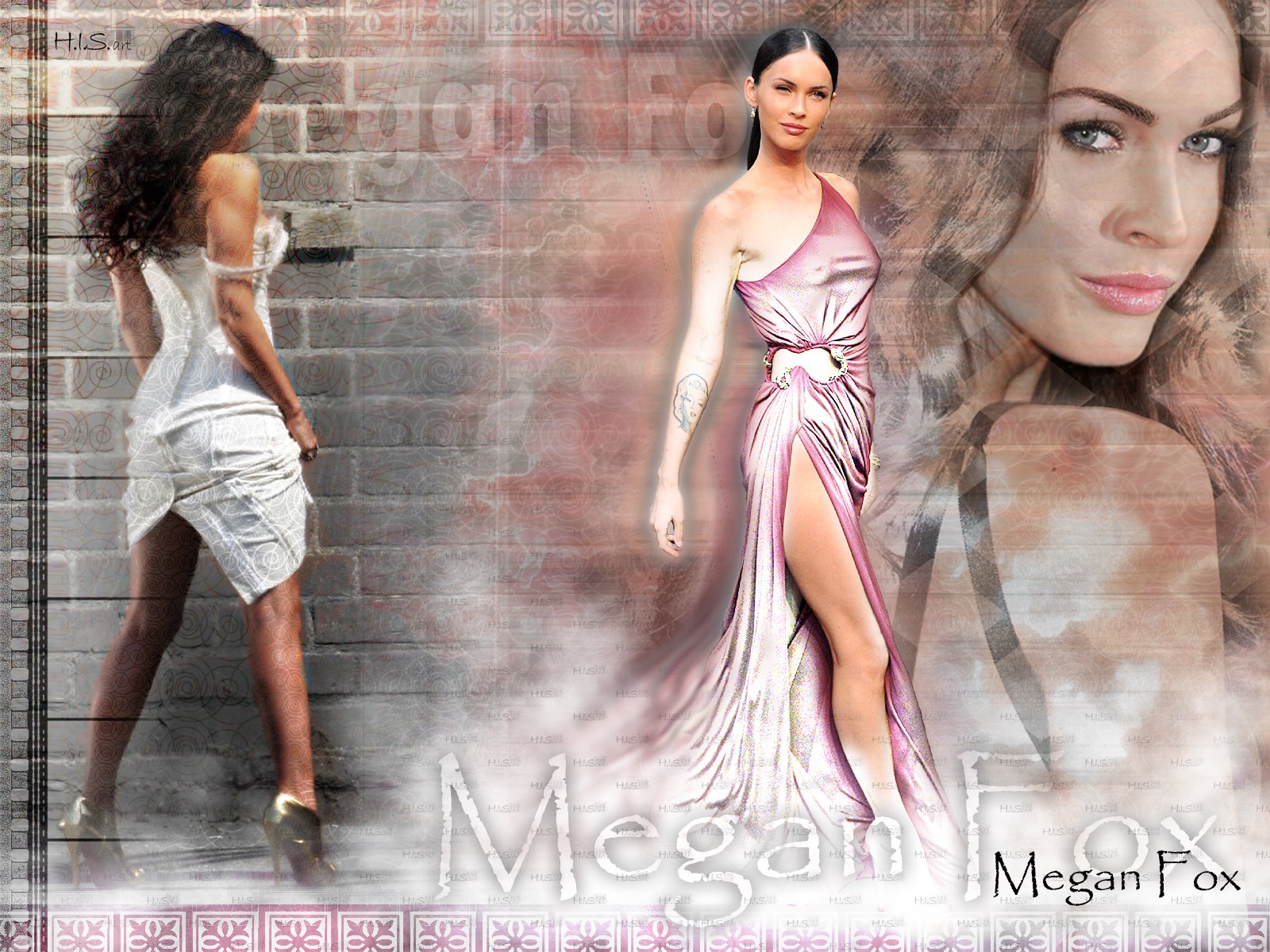 Megan Fox collage artwork