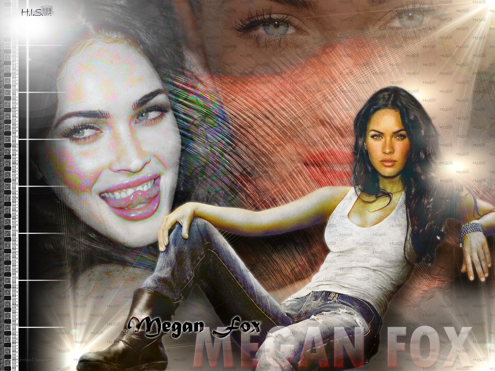 Megan Fox collage artwork