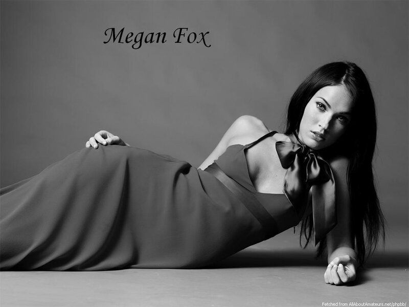 Megan Fox in a black dress
