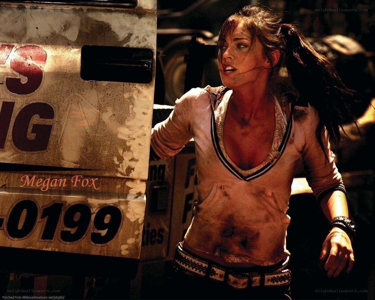 Megan Fox in a gritty action scene