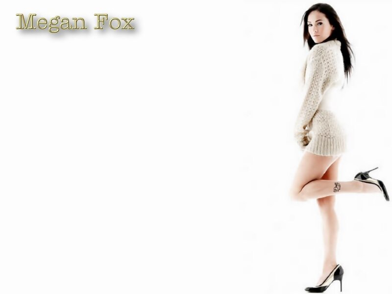 Megan Fox in a knit dress