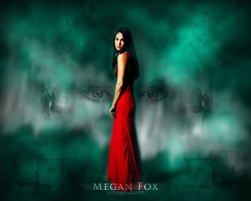 Megan Fox in red dress