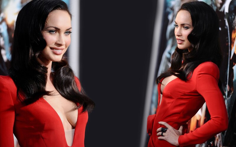 Megan Fox in red dress