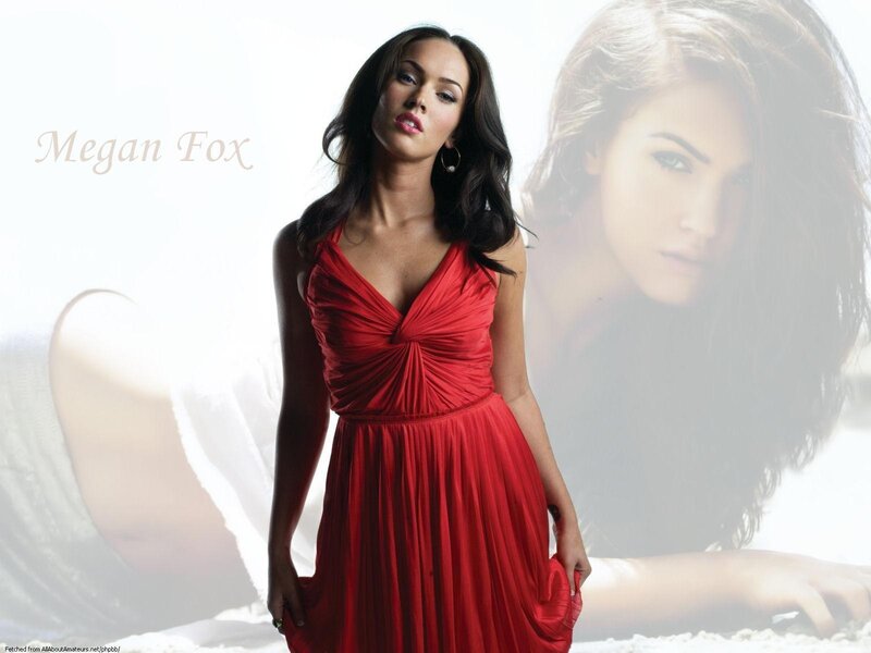 Megan Fox in red dress