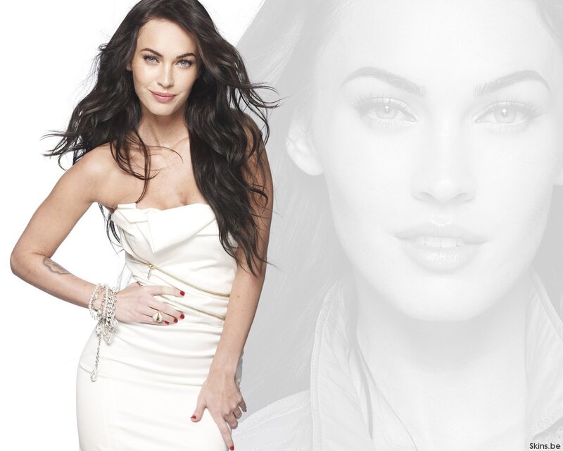 Megan Fox in white dress