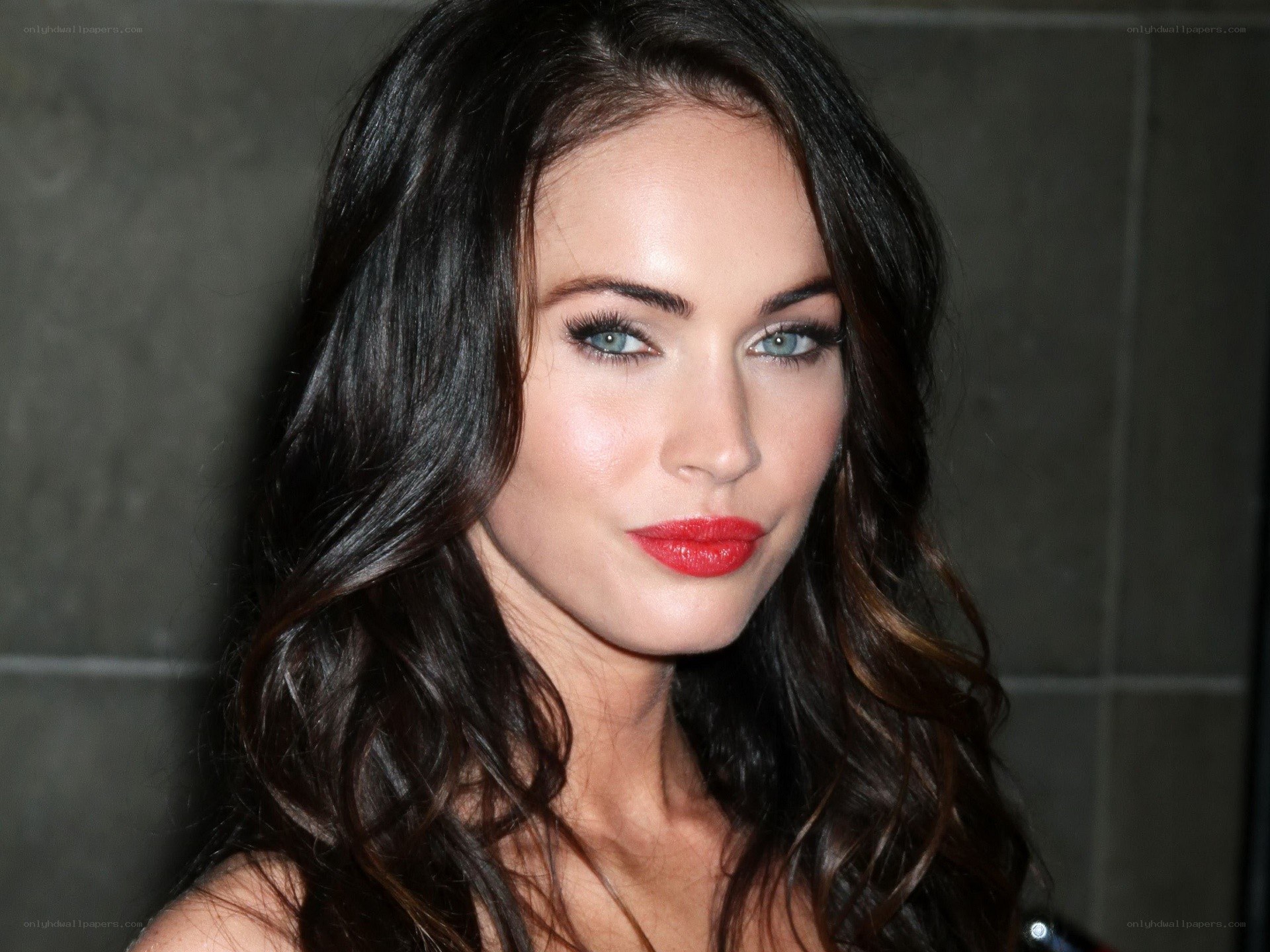 Megan Fox with red lipstick